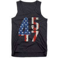 45 47 Trump 2024 American Flag (On Back) Tank Top