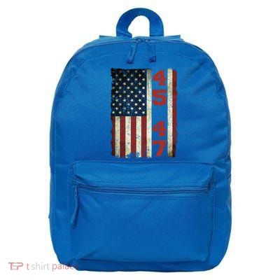 45 47 Trump Vintage Usa Flag 2024 President Election Politic 16 in Basic Backpack