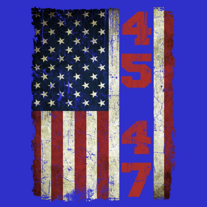 45 47 Trump Vintage Usa Flag 2024 President Election Politic Poster