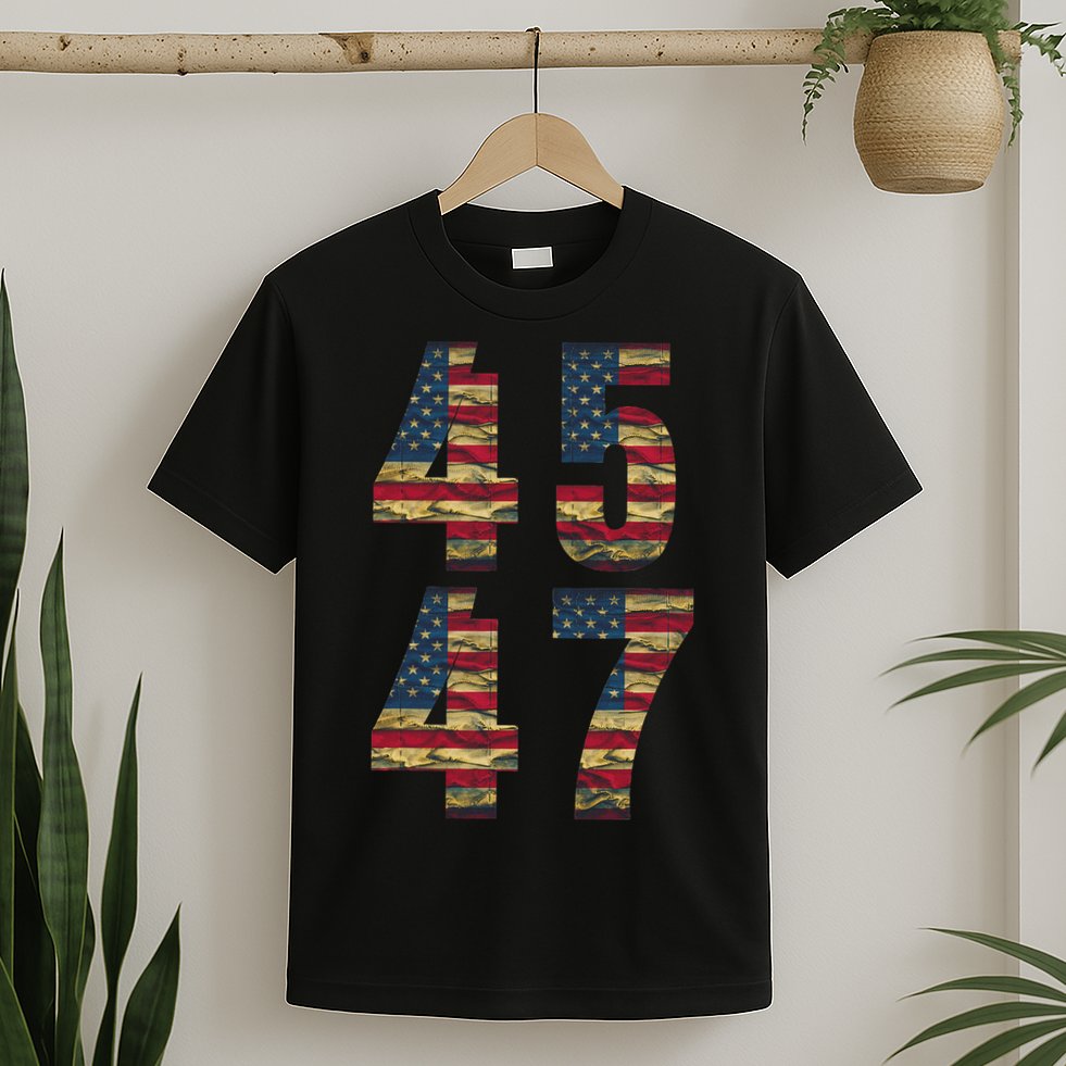 45 47 Trump Vintage Flag 2024 Election T-Shirt