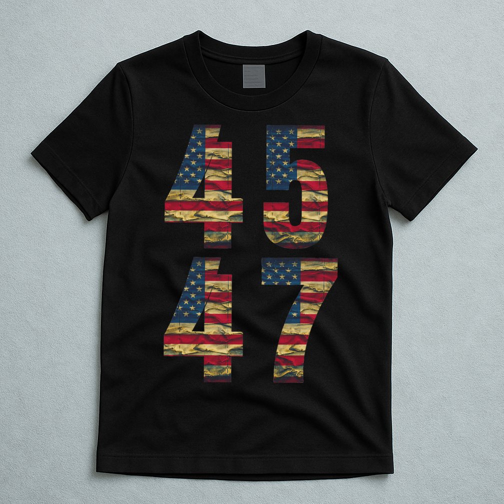 45 47 Trump Vintage Flag 2024 Election T-Shirt