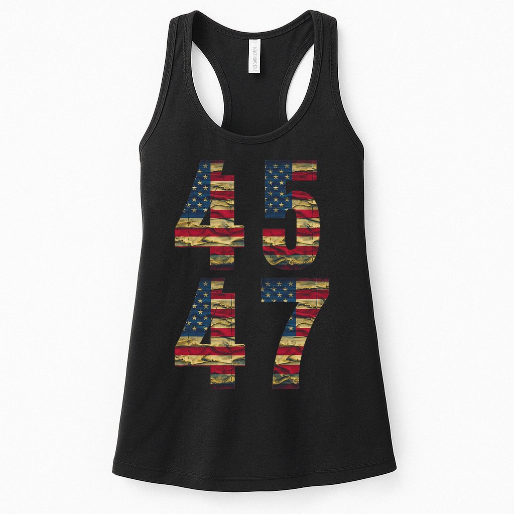 45 47 Trump Vintage Flag 2024 Election Womens Tank Top
