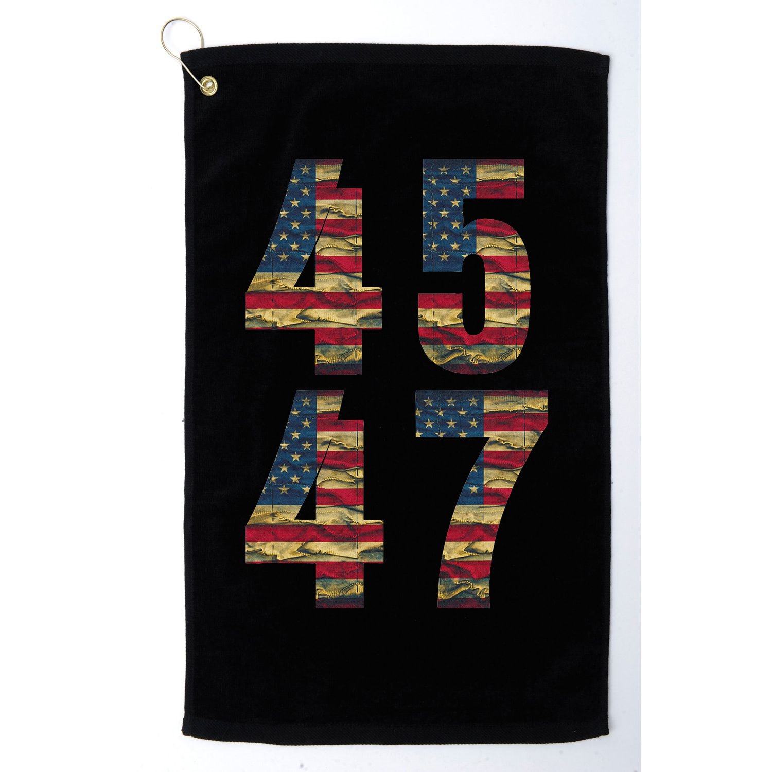 45 47 Trump Vintage Flag 2024 Election Golf Towel