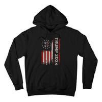 45 47 Trump 2024 American Flag Design Tall Hoodie