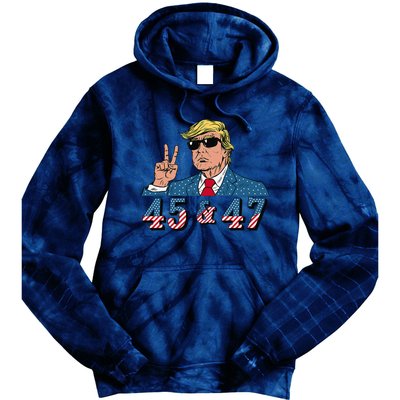 45 47 Trump Vote Elect Won Tie Dye Hoodie