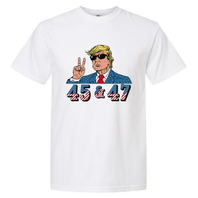 45 47 Trump Vote Elect Won Garment-Dyed Heavyweight T-Shirt