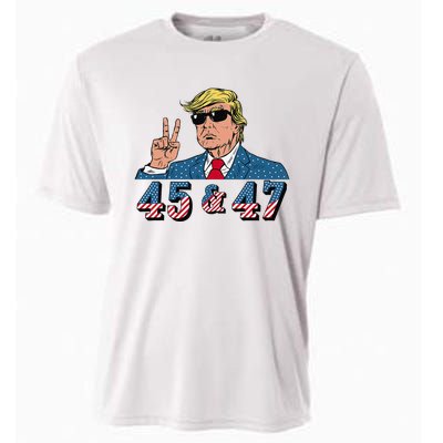 45 47 Trump Vote Elect Won Cooling Performance Crew T-Shirt