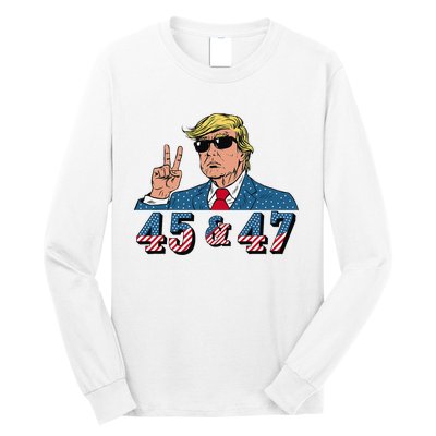 45 47 Trump Vote Elect Won Long Sleeve Shirt