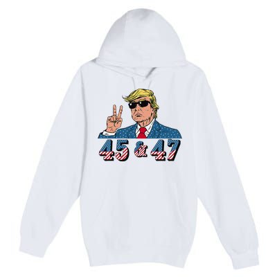 45 47 Trump Vote Elect Won Premium Pullover Hoodie