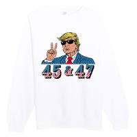 45 47 Trump Vote Elect Won Premium Crewneck Sweatshirt