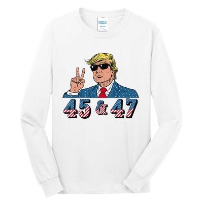 45 47 Trump Vote Elect Won Tall Long Sleeve T-Shirt