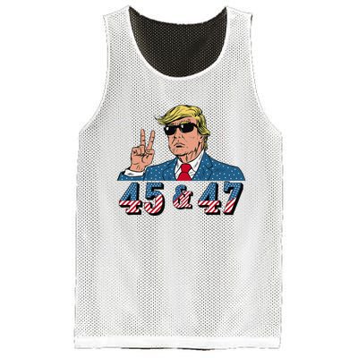 45 47 Trump Vote Elect Won Mesh Reversible Basketball Jersey Tank