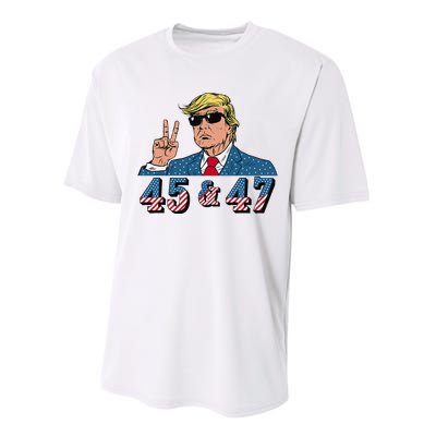 45 47 Trump Vote Elect Won Performance Sprint T-Shirt