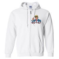 45 47 Trump Vote Elect Won Full Zip Hoodie