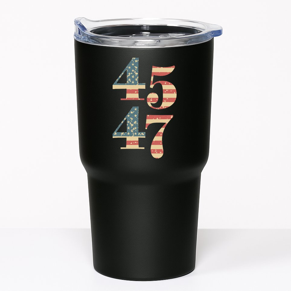 45 47 Trump 2024 Vintage Flag Design Tumbler