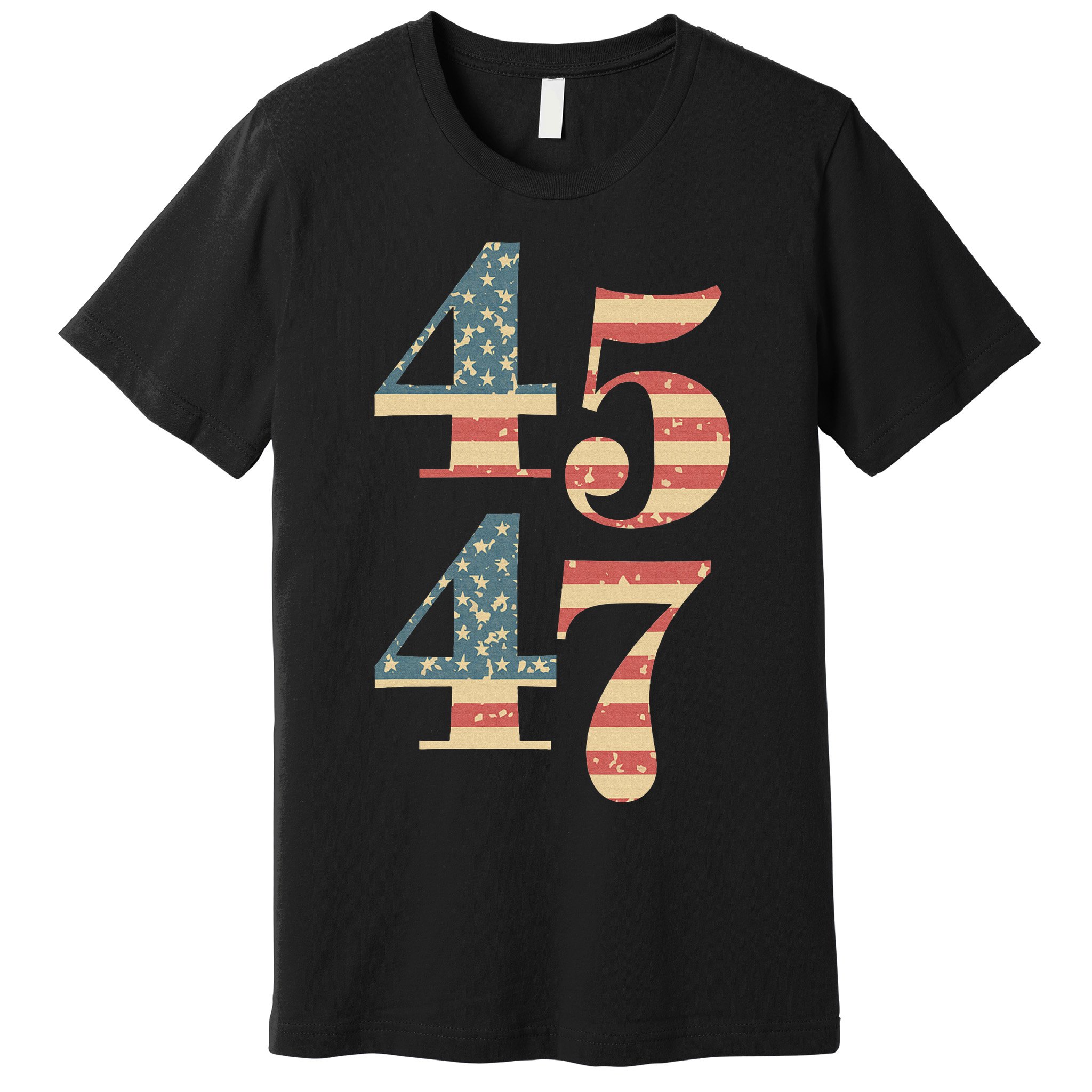 45 47 Trump 2024 Vintage Flag Design Premium T-Shirt