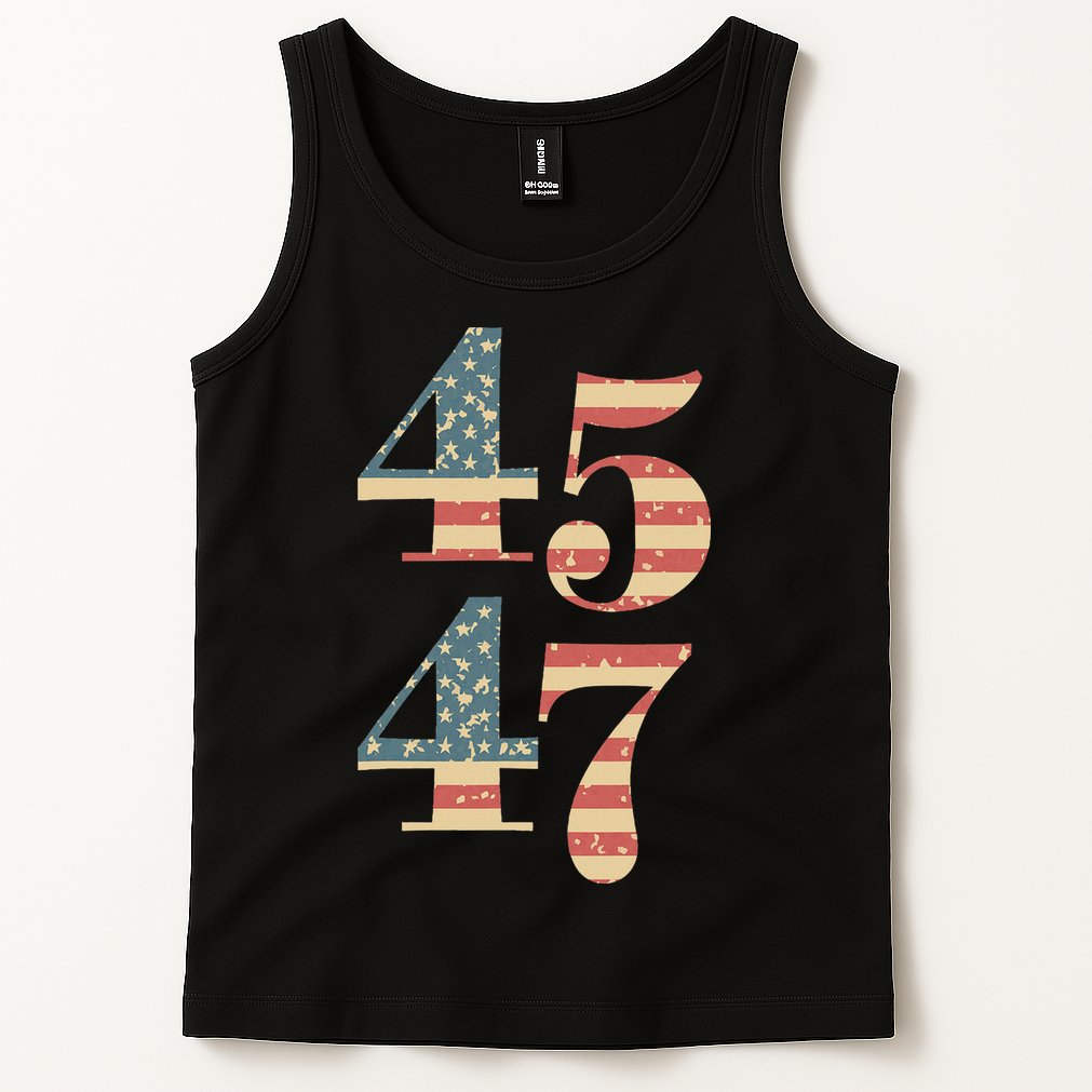 45 47 Trump 2024 Vintage Flag Design Tank Top