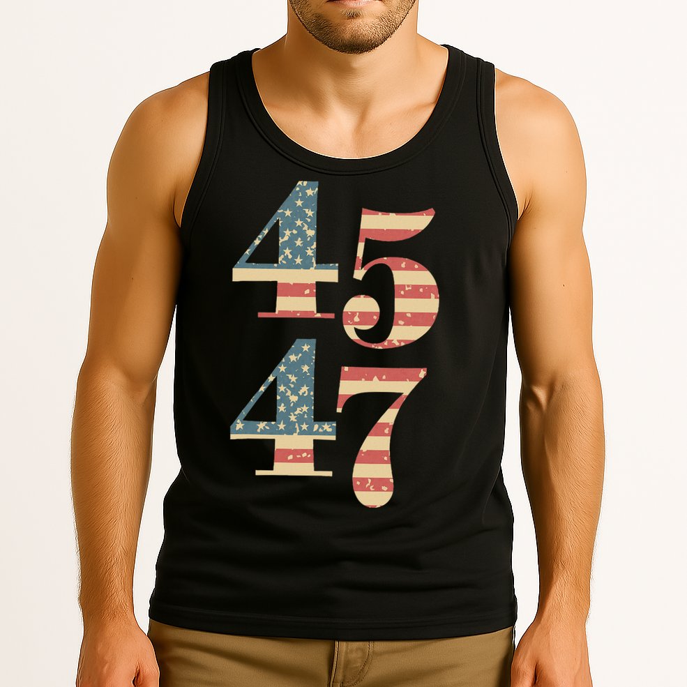 45 47 Trump 2024 Vintage Flag Design Tank Top