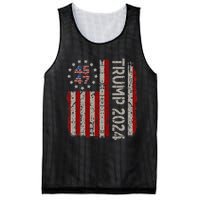 45 47 Trump 2024 American Flag Mesh Reversible Basketball Jersey Tank