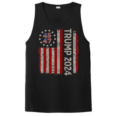 45 47 Trump 2024 American Flag PosiCharge Competitor Tank