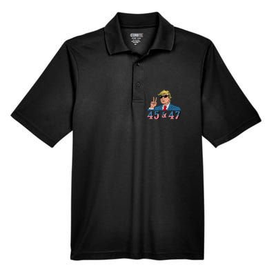 45 47 Trump Vote Elect Won Men's Origin Performance Pique Polo