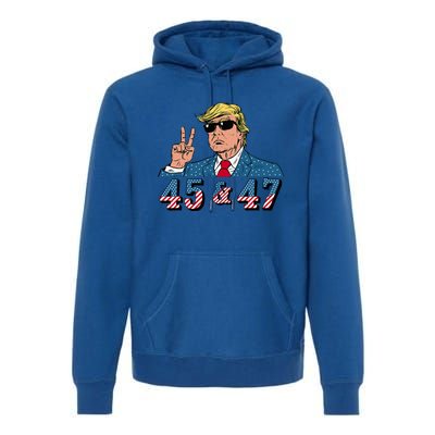 45 47 Trump Vote Elect Won Premium Hoodie