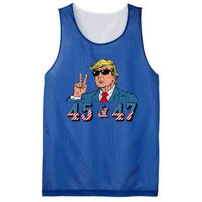 45 47 Trump Vote Elect Won Mesh Reversible Basketball Jersey Tank