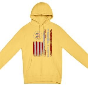 45 47 Trump 2024 American Flag Premium Pullover Hoodie