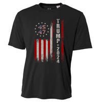 45 47 Trump 2024 American Flag Cooling Performance Crew T-Shirt