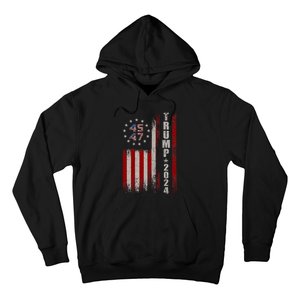 45 47 Trump 2024 American Flag Hoodie