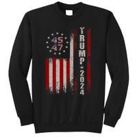 45 47 Trump 2024 American Flag Sweatshirt