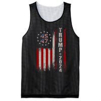 45 47 Trump 2024 American Flag Mesh Reversible Basketball Jersey Tank