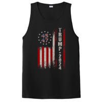 45 47 Trump 2024 American Flag PosiCharge Competitor Tank