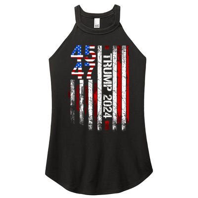 45 47 Trump 2024 American Flag Women’s Perfect Tri Rocker Tank