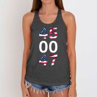 45 47 Trump Women's Knotted Racerback Tank