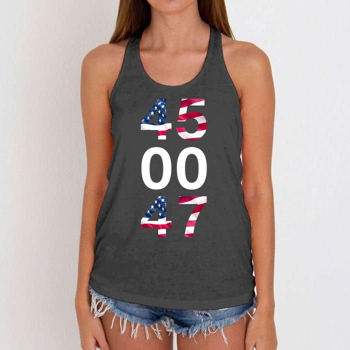 45 47 Trump Women's Knotted Racerback Tank