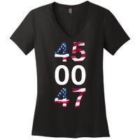 45 47 Trump Women's V-Neck T-Shirt