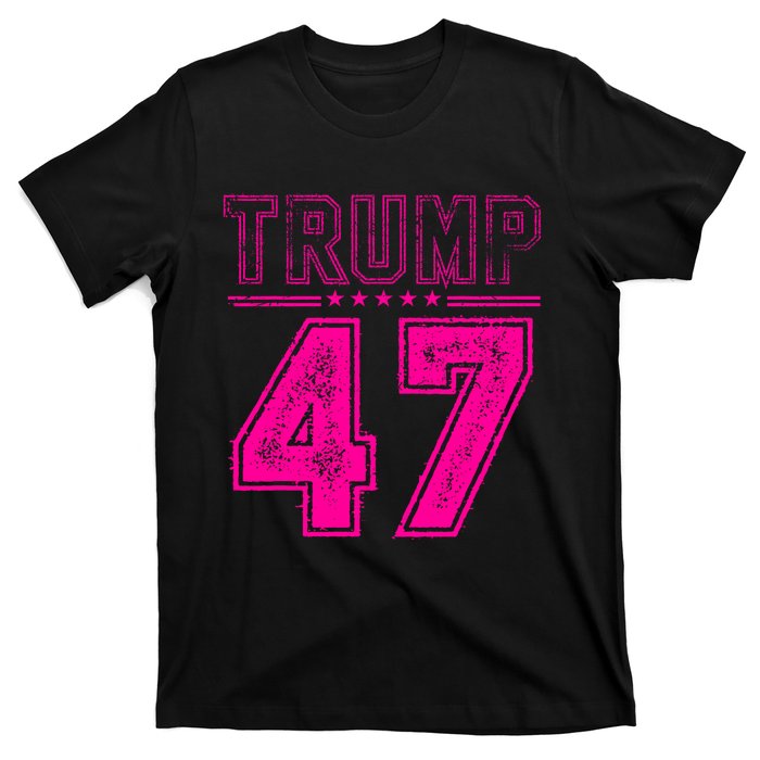 45 47 Trump Vintage American Flag Trump 2024 T-Shirt