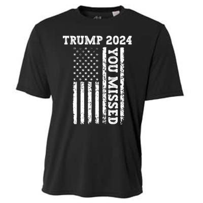 45 47 Trump 2024 American Flag Trump 2024 You Missed Cooling Performance Crew T-Shirt