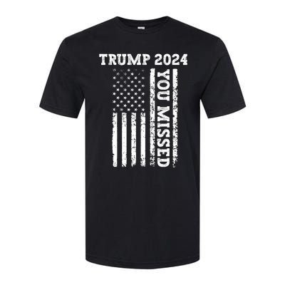 45 47 Trump 2024 American Flag Trump 2024 You Missed Softstyle CVC T-Shirt