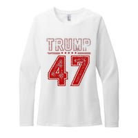 45 47 Trump Vintage American Flag Trump 2024 Womens CVC Long Sleeve Shirt