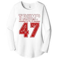 45 47 Trump Vintage American Flag Trump 2024 Women's Perfect Tri Tunic Long Sleeve Shirt