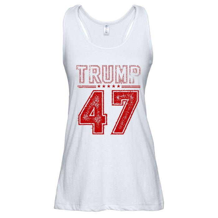 45 47 Trump Vintage American Flag Trump 2024 Ladies Essential Flowy Tank