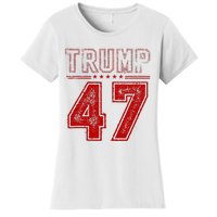 45 47 Trump Vintage American Flag Trump 2024 Women's T-Shirt