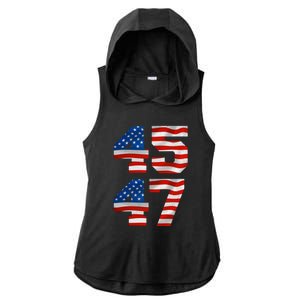 45 47 Trump 2024 Ladies PosiCharge Tri-Blend Wicking Draft Hoodie Tank