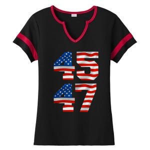 45 47 Trump 2024 Ladies Halftime Notch Neck Tee