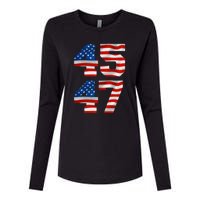 45 47 Trump 2024 Womens Cotton Relaxed Long Sleeve T-Shirt