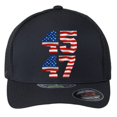 45 47 Trump 2024 Flexfit Unipanel Trucker Cap