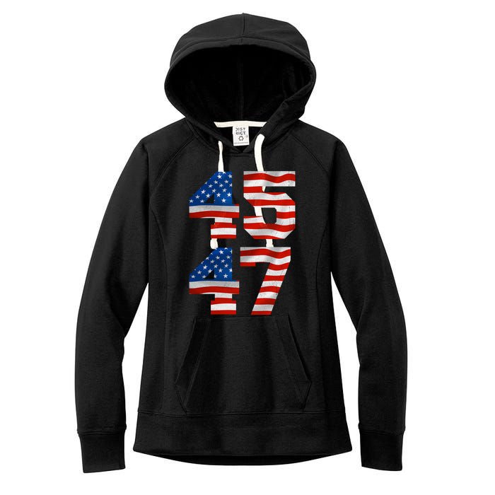 45 47 Trump 2024 Women's Fleece Hoodie