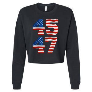 45 47 Trump 2024 Cropped Pullover Crew